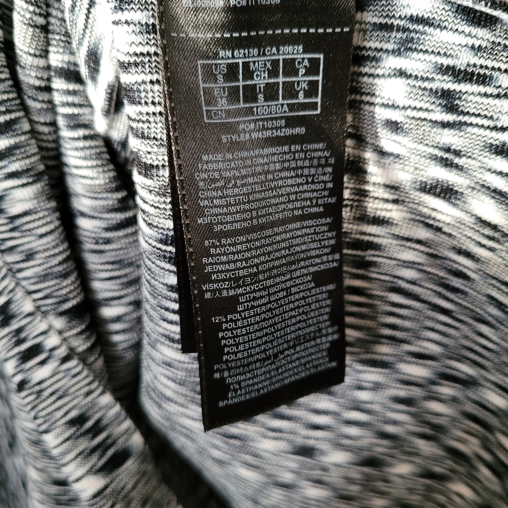 Guess Black White Knit A-Line Open Back Dress Size S - Picture 5 of 8